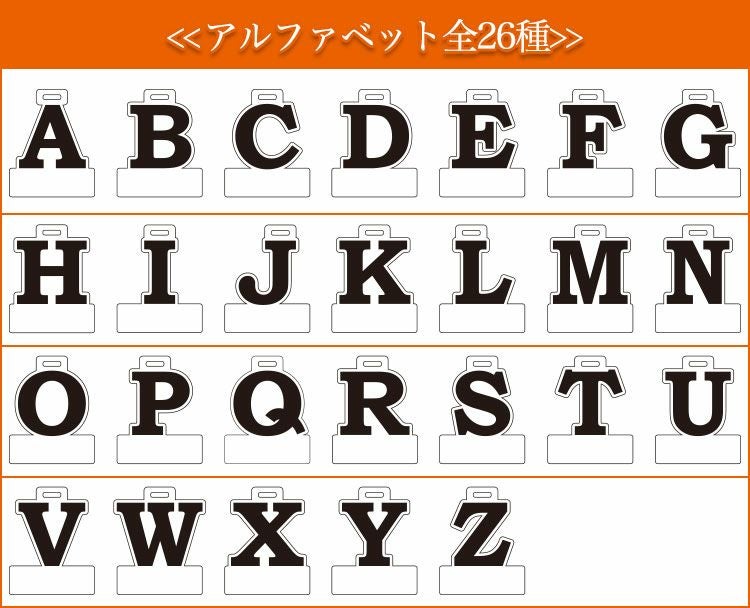 アルファベット表