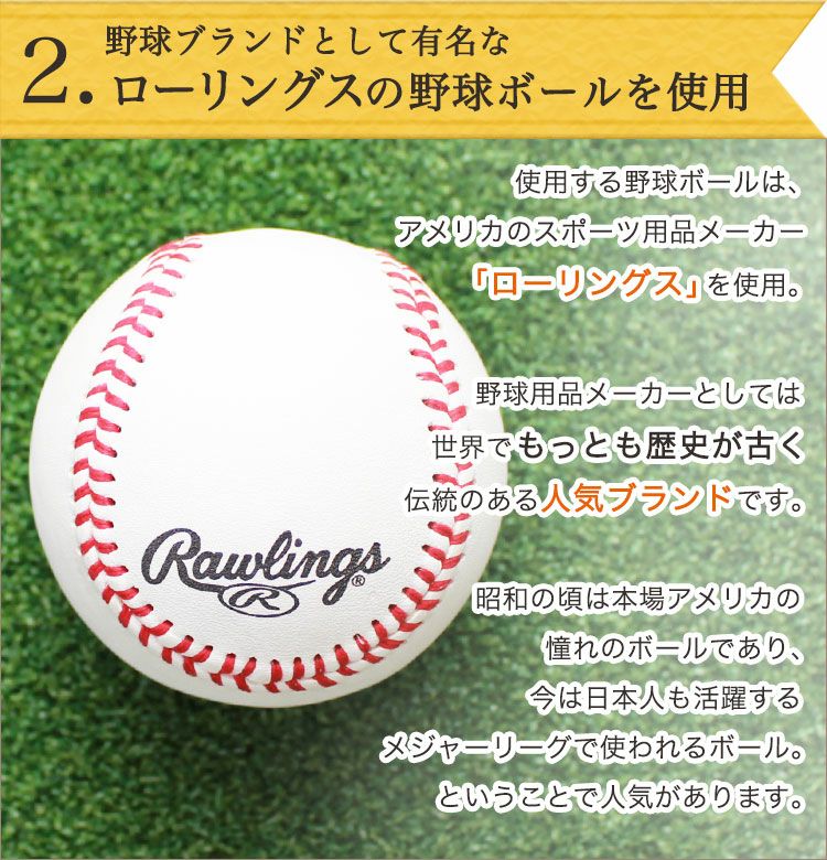 野球ブランドとして有名なローリングスの野球をボールを使用