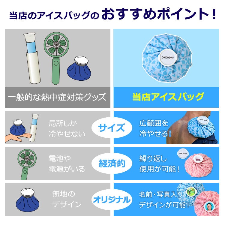 氷嚢,大きいサイズ,名入れ,写真,印刷,オリジナル
