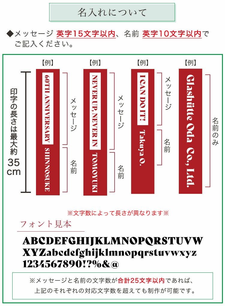 名入れについて
