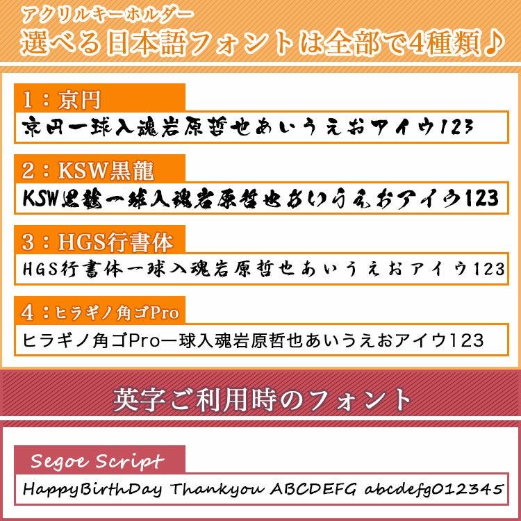 キーホルダーフォント集