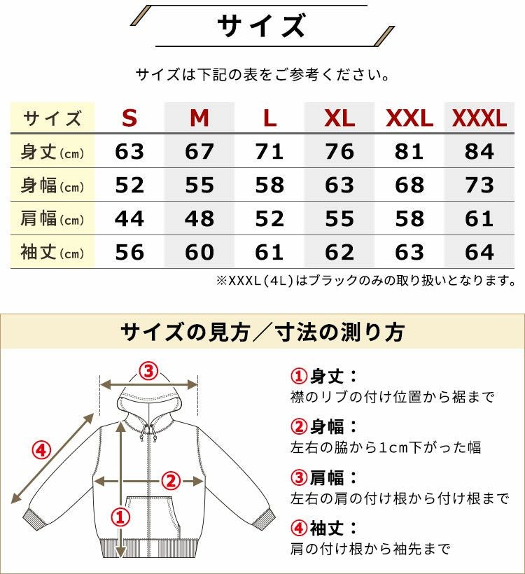サイズ一覧表