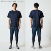 182cm男性モデル着用例（Lサイズ・ネイビー）