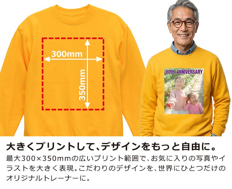 大きくプリントして、デザインをもっと自由に